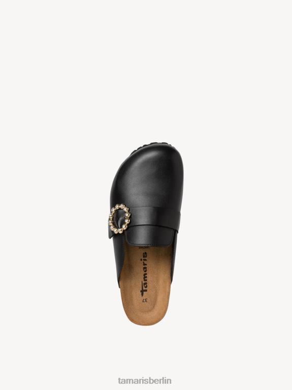 de Tamaris Frauen Leder-Pantolette – schwarz 0LHV4655 Schuhe