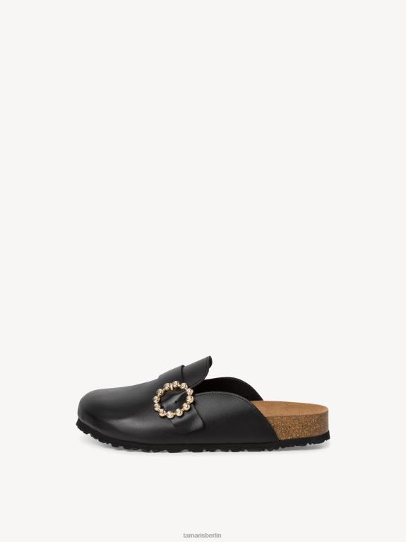 de Tamaris Frauen Leder-Pantolette – schwarz 0LHV4655 Schuhe