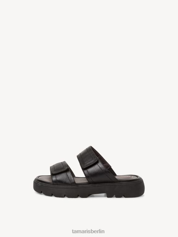 de Tamaris Frauen Leder-Pantolette – schwarz 0LHV4822 Schuhe
