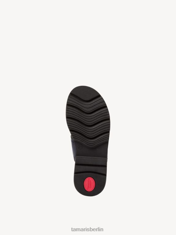 de Tamaris Frauen Leder-Pantolette – schwarz 0LHV4822 Schuhe