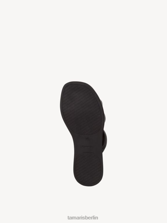 de Tamaris Frauen Leder-Pantolette – schwarz 0LHV4844 Schuhe