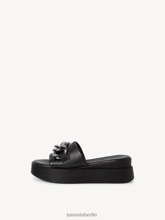de Tamaris Frauen Leder-Pantolette – schwarz 0LHV4883 Schuhe