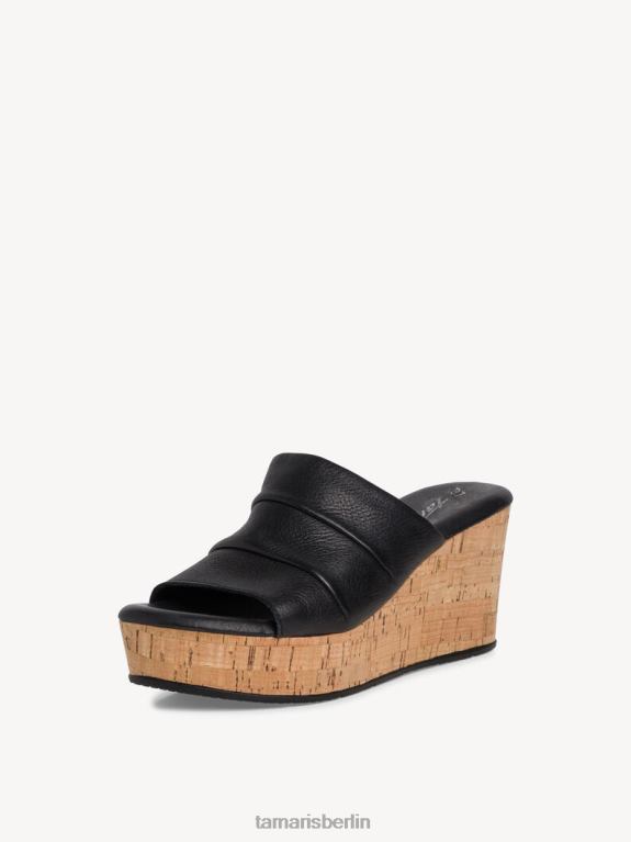 de Tamaris Frauen Leder-Pantolette – schwarz 0LHV4906 Schuhe