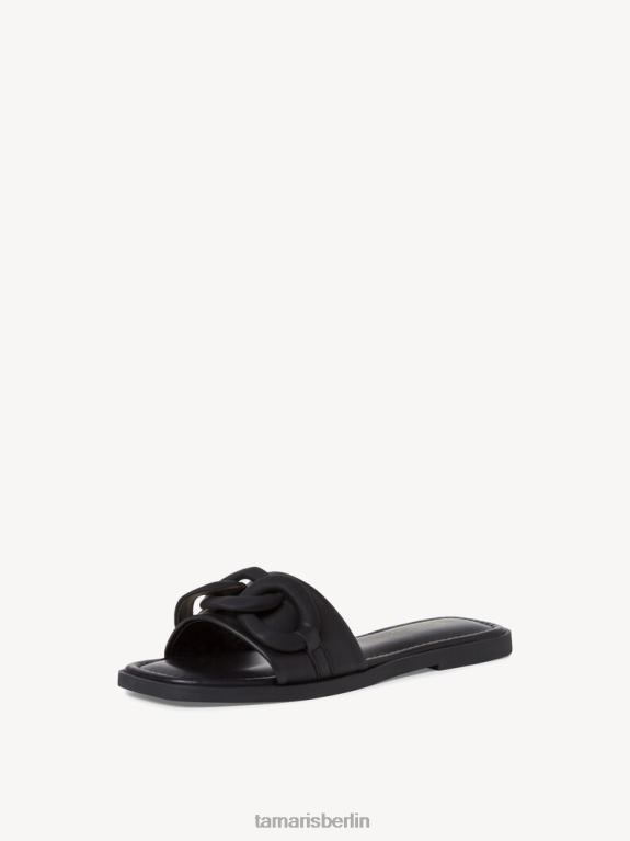 de Tamaris Frauen Leder-Pantolette - schwarz/schwarz uni 0LHV41076 Schuhe