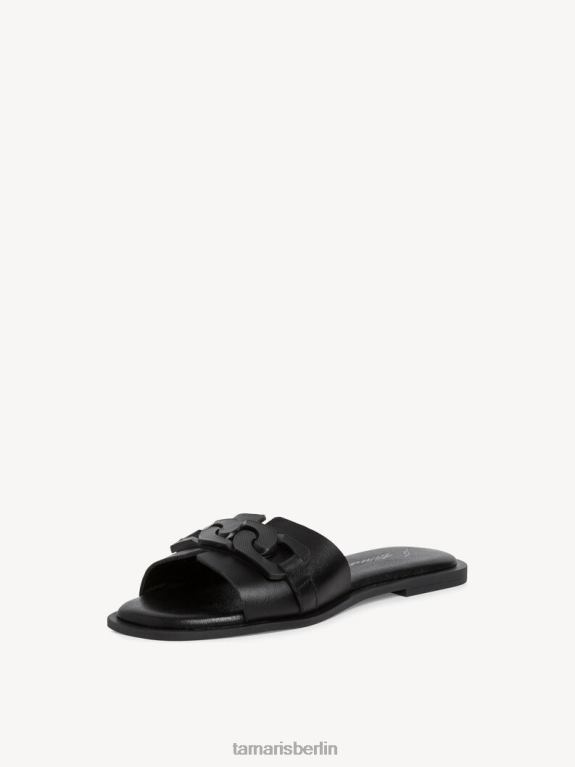 de Tamaris Frauen Leder-Pantolette – schwarz/schwarzes Leder 0LHV41203 Schuhe