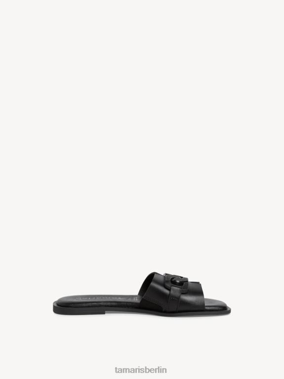 de Tamaris Frauen Leder-Pantolette – schwarz/schwarzes Leder 0LHV41203 Schuhe
