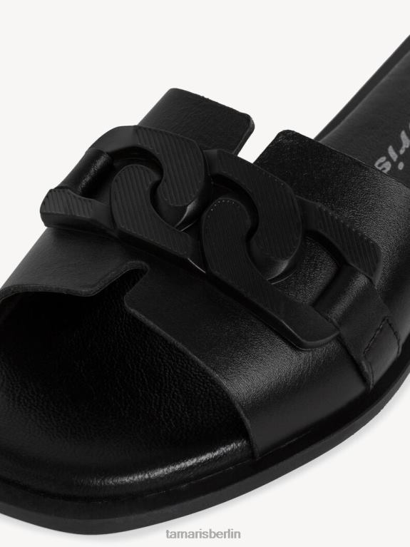 de Tamaris Frauen Leder-Pantolette – schwarz/schwarzes Leder 0LHV41203 Schuhe