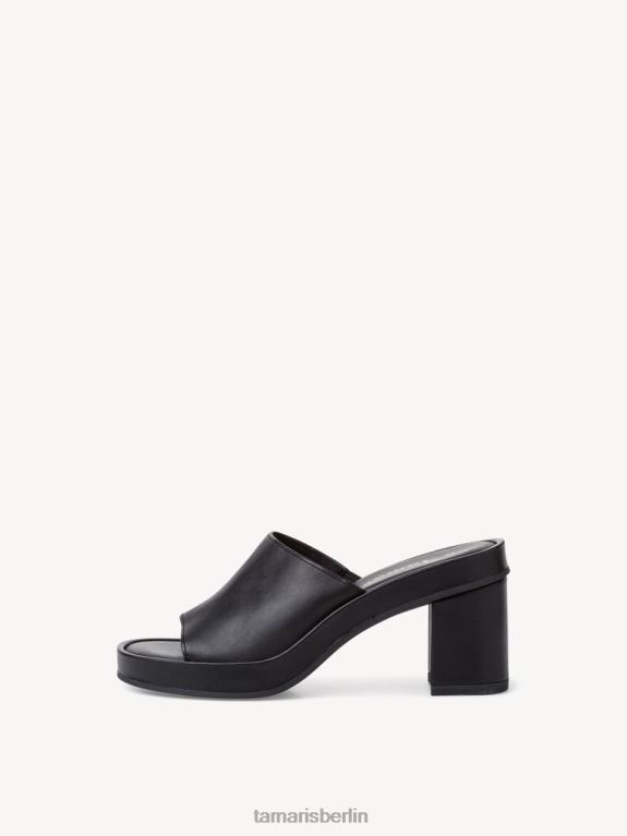 de Tamaris Frauen Leder-Pantolette – schwarz/schwarzes Leder 0LHV41612 Schuhe