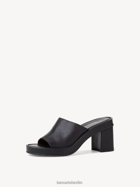 de Tamaris Frauen Leder-Pantolette – schwarz/schwarzes Leder 0LHV41612 Schuhe