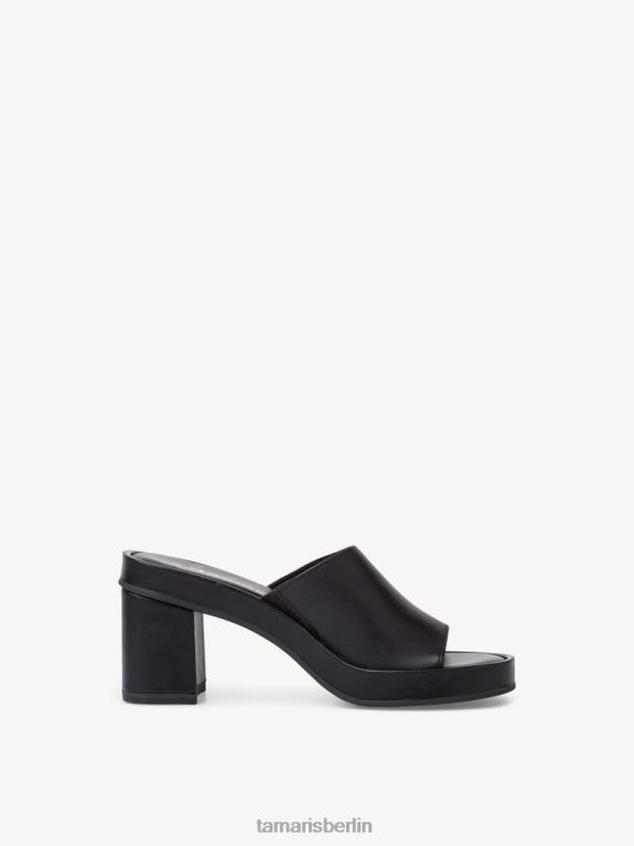 de Tamaris Frauen Leder-Pantolette – schwarz/schwarzes Leder 0LHV41612 Schuhe