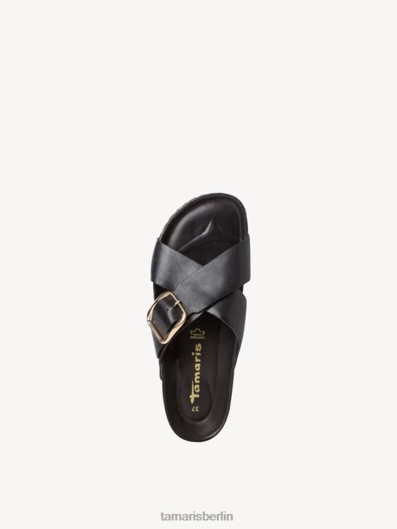 de Tamaris Frauen Leder-Pantolette – schwarz/schwarzes Leder 0LHV42050 Schuhe