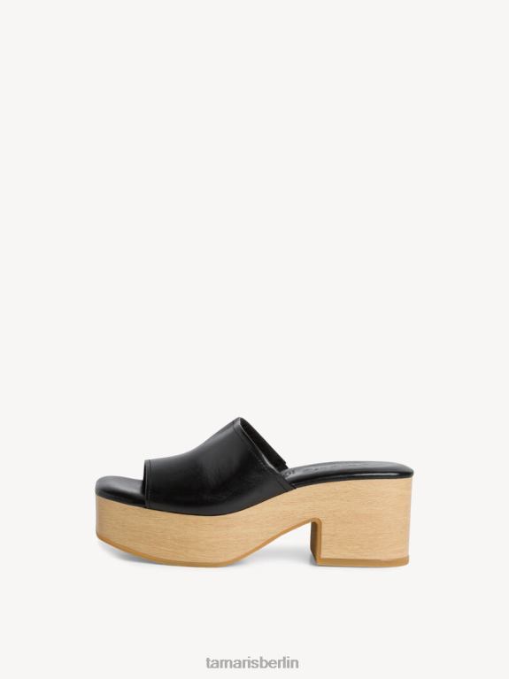 de Tamaris Frauen Leder-Pantolette – schwarz/schwarzes Leder 0LHV4205 Schuhe