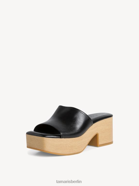 de Tamaris Frauen Leder-Pantolette – schwarz/schwarzes Leder 0LHV4205 Schuhe