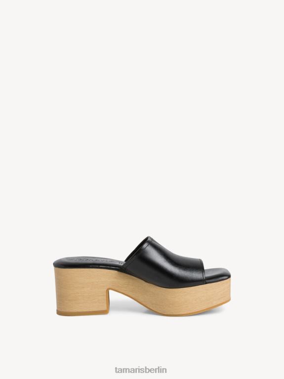 de Tamaris Frauen Leder-Pantolette – schwarz/schwarzes Leder 0LHV4205 Schuhe