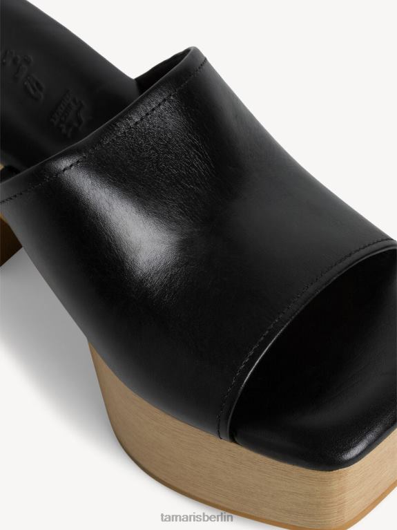 de Tamaris Frauen Leder-Pantolette – schwarz/schwarzes Leder 0LHV4205 Schuhe