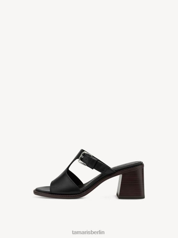 de Tamaris Frauen Leder-Pantolette – schwarz/schwarzes Leder 0LHV4550 Schuhe