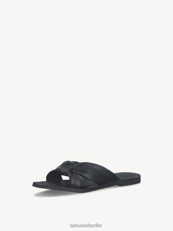 de Tamaris Frauen Leder-Pantolette – schwarz/schwarzes Leder 0LHV4575 Schuhe