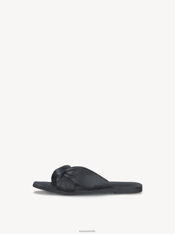 de Tamaris Frauen Leder-Pantolette – schwarz/schwarzes Leder 0LHV4575 Schuhe