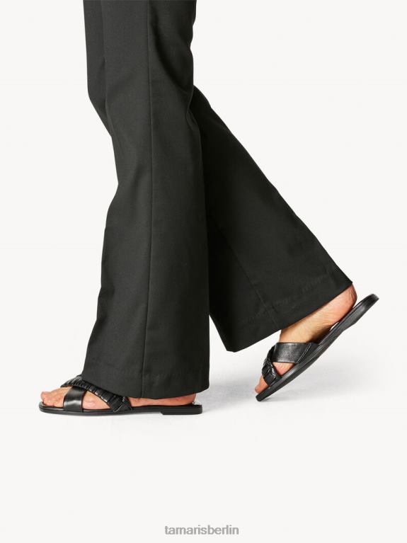 de Tamaris Frauen Leder-Pantolette – schwarz/schwarzes Leder 0LHV4627 Schuhe