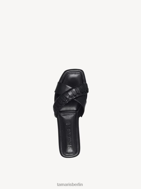 de Tamaris Frauen Leder-Pantolette – schwarz/schwarzes Leder 0LHV4627 Schuhe