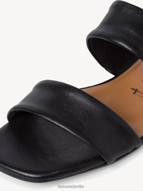 de Tamaris Frauen Leder-Pantolette – schwarz/schwarzes Leder 0LHV4630 Schuhe