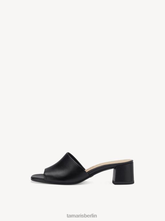 de Tamaris Frauen Leder-Pantolette – schwarz/schwarzes Leder 0LHV4896 Schuhe