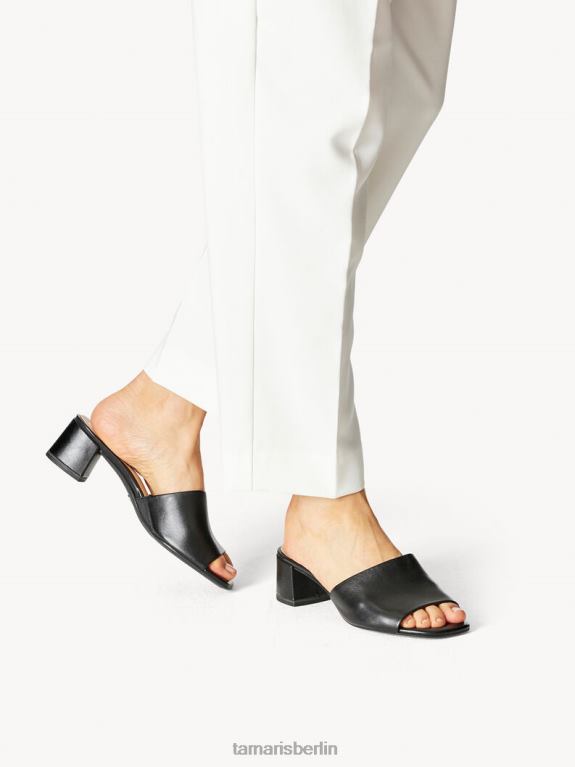 de Tamaris Frauen Leder-Pantolette – schwarz/schwarzes Leder 0LHV4896 Schuhe