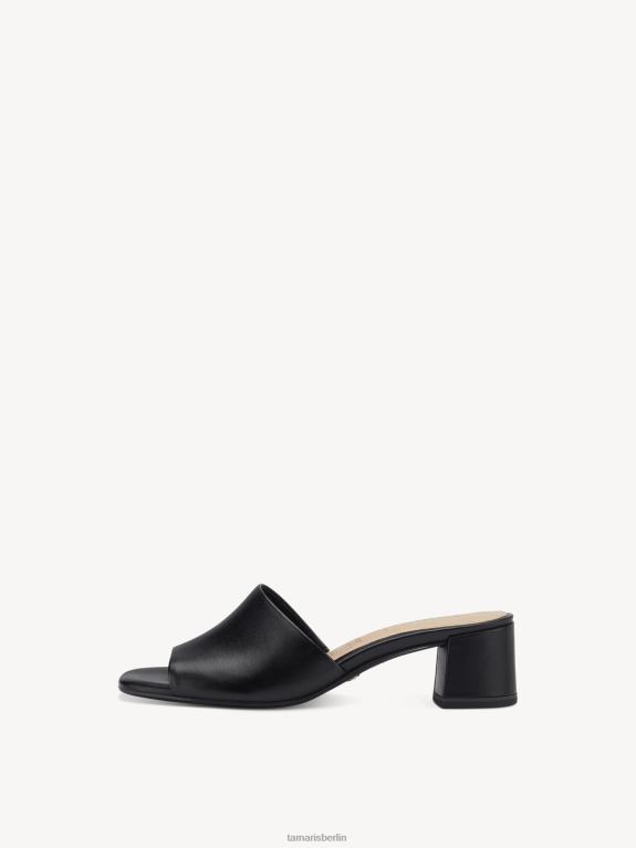de Tamaris Frauen Leder-Pantolette – schwarz/schwarzes Leder 0LHV4896 Schuhe