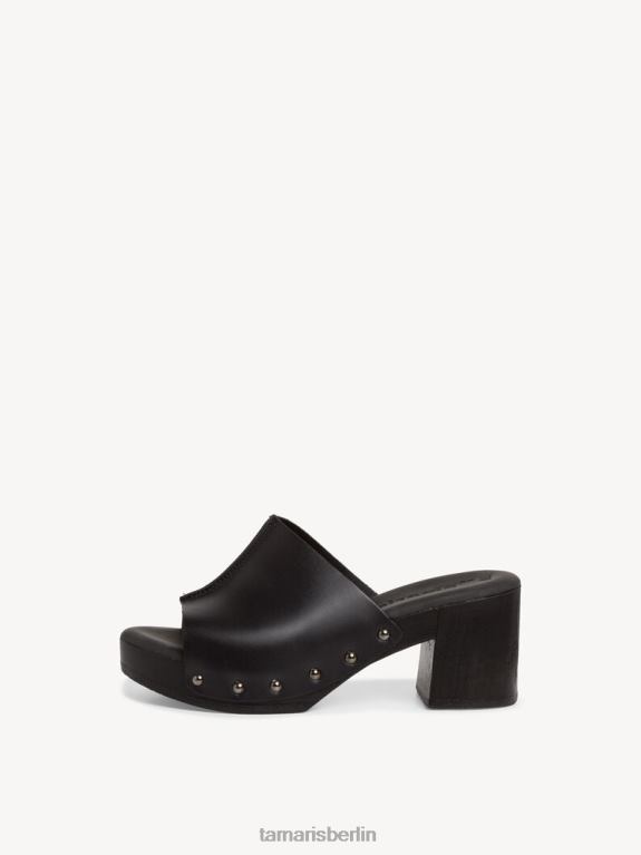 de Tamaris Frauen Leder-Pantolette – schwarz/schwarzes Leder 0LHV4983 Schuhe