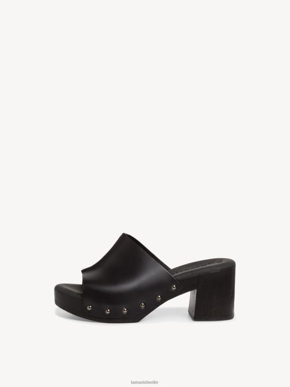 de Tamaris Frauen Leder-Pantolette – schwarz/schwarzes Leder 0LHV4983 Schuhe