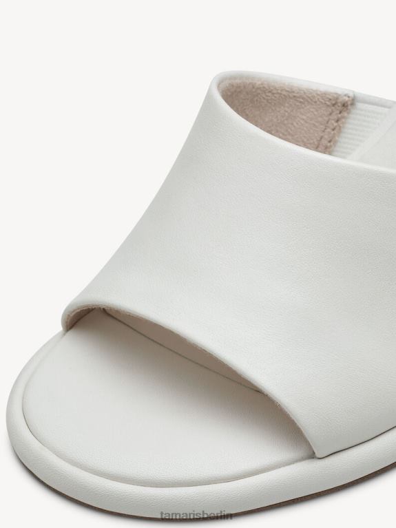 de Tamaris Frauen Leder-Pantolette – weiß 0LHV4168 Schuhe