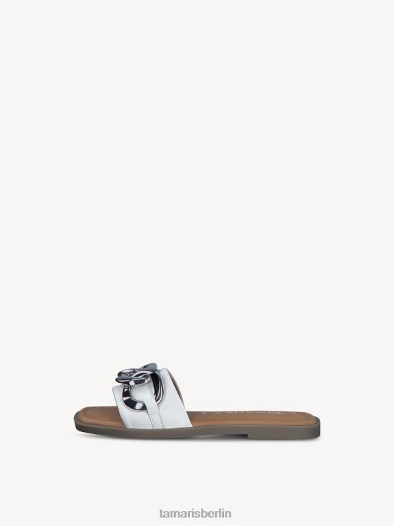 de Tamaris Frauen Leder-Pantolette – weiß 0LHV4426 Schuhe