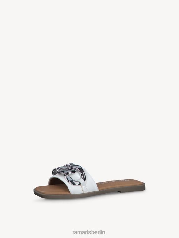 de Tamaris Frauen Leder-Pantolette – weiß 0LHV4426 Schuhe