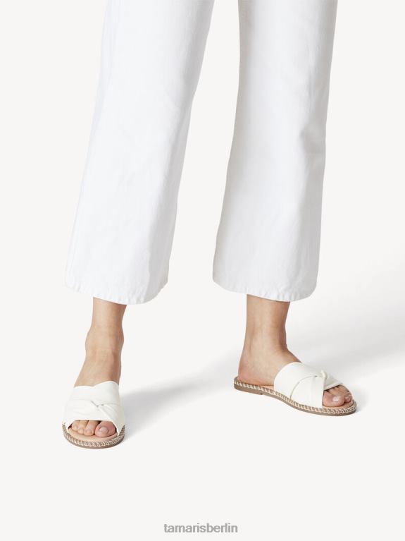 de Tamaris Frauen Leder-Pantolette – weiß 0LHV448 Schuhe