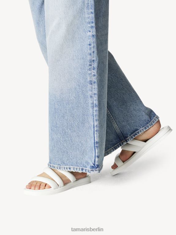 de Tamaris Frauen Leder-Pantolette – weiß 0LHV4729 Schuhe
