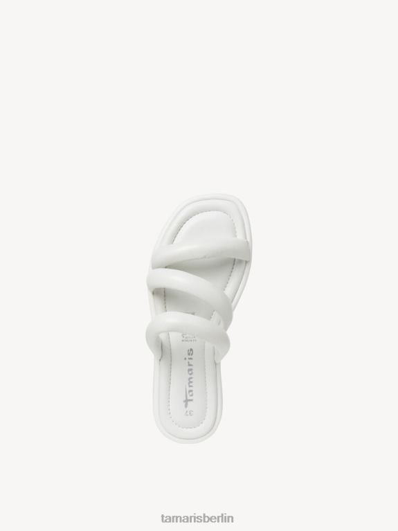 de Tamaris Frauen Leder-Pantolette – weiß 0LHV4729 Schuhe