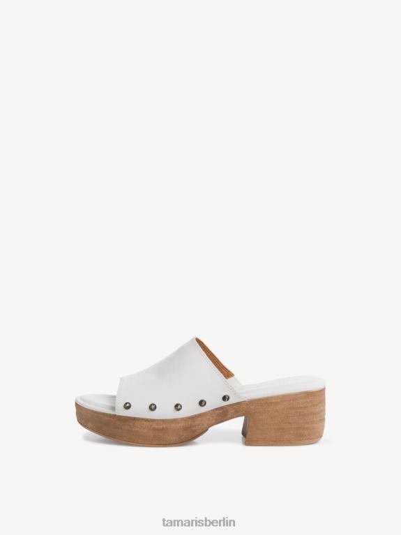 de Tamaris Frauen Leder-Pantolette – weißes/offwhite-Leder 0LHV41858 Schuhe