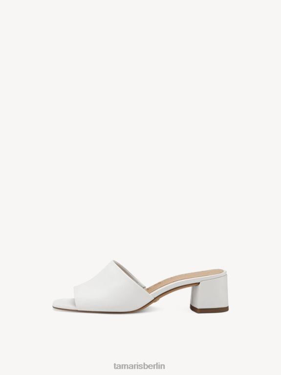 de Tamaris Frauen Leder-Pantolette – weiß/weißes Leder 0LHV41354 Schuhe