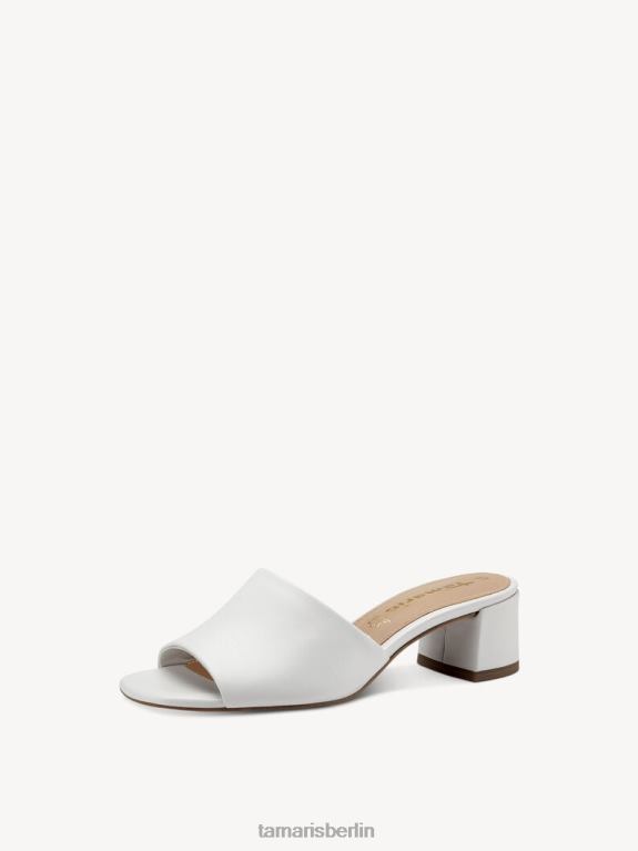 de Tamaris Frauen Leder-Pantolette – weiß/weißes Leder 0LHV41354 Schuhe