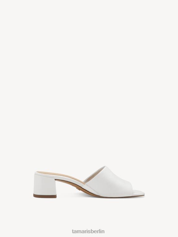 de Tamaris Frauen Leder-Pantolette – weiß/weißes Leder 0LHV41354 Schuhe