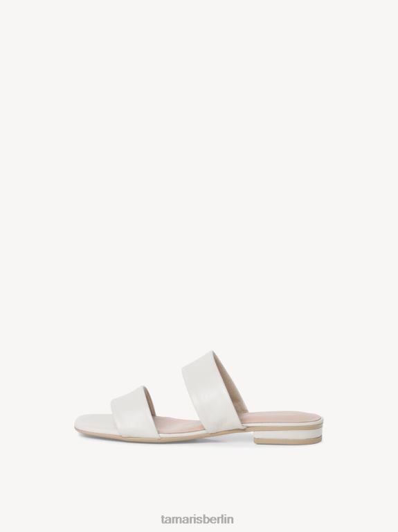de Tamaris Frauen Leder-Pantolette – weiß/weißes Leder 0LHV4243 Schuhe