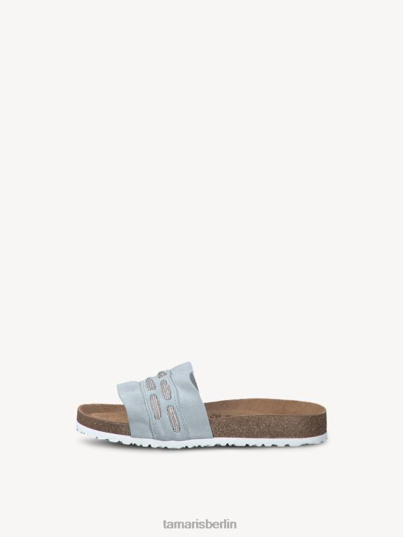 de Tamaris Frauen Lederpantoletten - Blau/Zartblau 0LHV4267 Schuhe