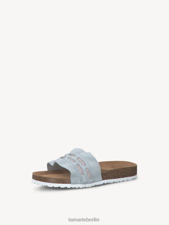 de Tamaris Frauen Lederpantoletten - Blau/Zartblau 0LHV4267 Schuhe