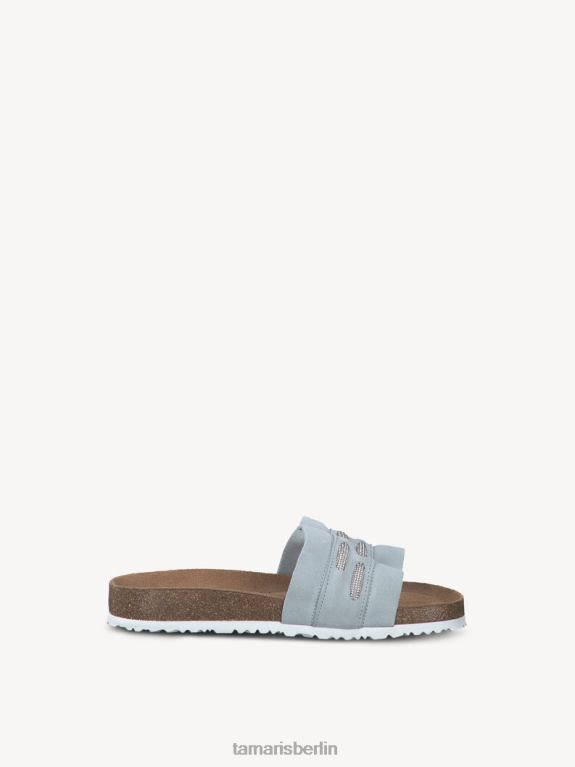 de Tamaris Frauen Lederpantoletten - Blau/Zartblau 0LHV4267 Schuhe