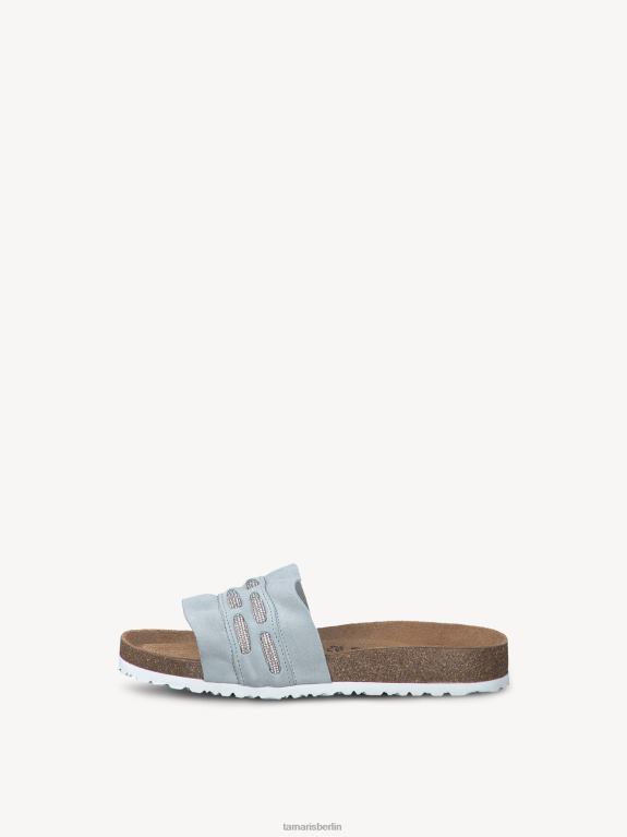de Tamaris Frauen Lederpantoletten - Blau/Zartblau 0LHV4267 Schuhe
