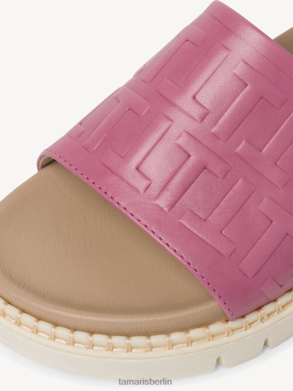 de Tamaris Frauen Lederpantoletten – Lila/Dunkelflieder 0LHV4110 Schuhe