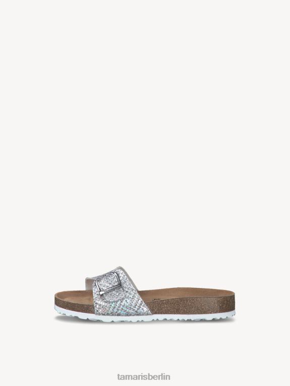 de Tamaris Frauen Pantolette - Metallic/Ethno-Silber 0LHV41352 Schuhe