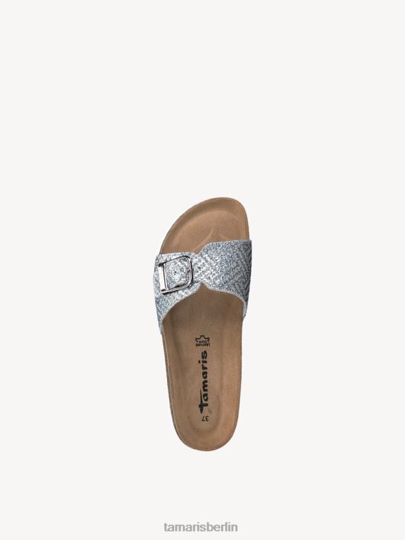de Tamaris Frauen Pantolette - Metallic/Ethno-Silber 0LHV41352 Schuhe