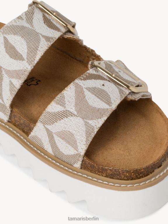 de Tamaris Frauen Pantolette - beige/beige struktur 0LHV42226 Schuhe