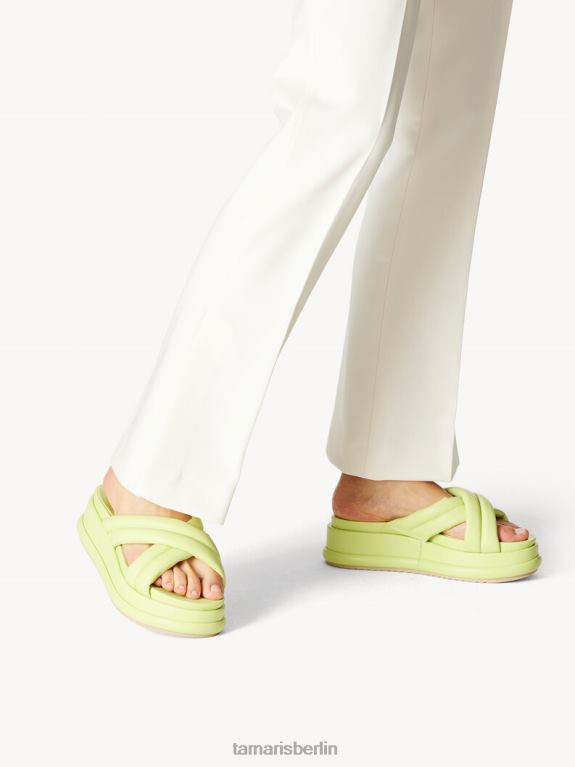 de Tamaris Frauen Pantolette - grün/limone 0LHV4245 Schuhe